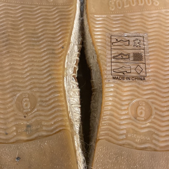 Soludos Leather Platform Espadrille Size 6 (Camel) - Picture 6 of 8